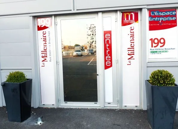 Entrée d'Espace Entreprise Millénaire, 199 rue Hélène Boucher à Castelnau-le-Lez